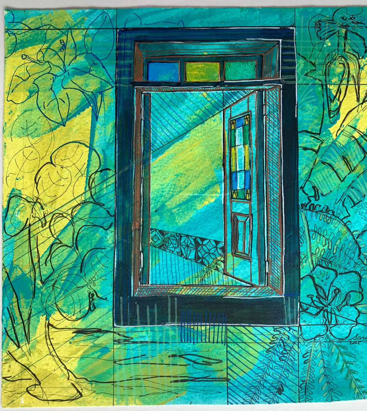Original: Ventana del Colegio (enmarcado)