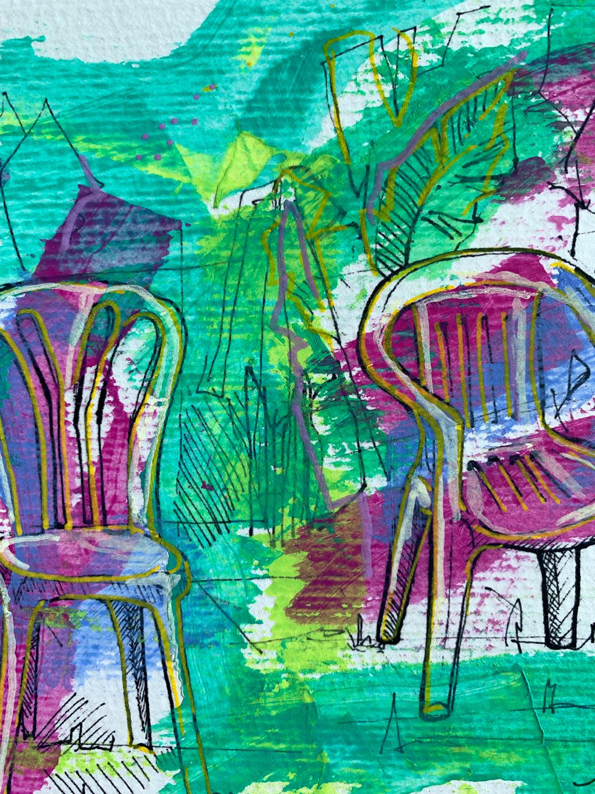 Print + Hand Painted Monoblock Chair (TP2 - 2/10)